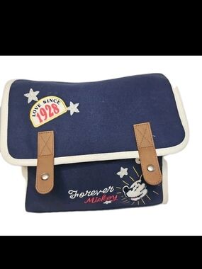 Disney Parks Retro Mickey Mouse Canvas Mini Backpack Heritage 1928 Blue Bag
